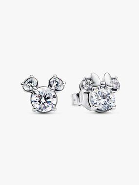 Pandora Disney Mickey Mouse & Minnie Mouse Sparkling Stud Earrings